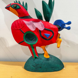 Guillaume Corneille, sculpture en plâtre oiseau, mouvement Cobra, 1999