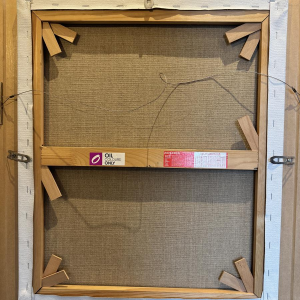 Milo DARDENNE «Village ardennais - gaumais sous la neige» peinture huile sur toile