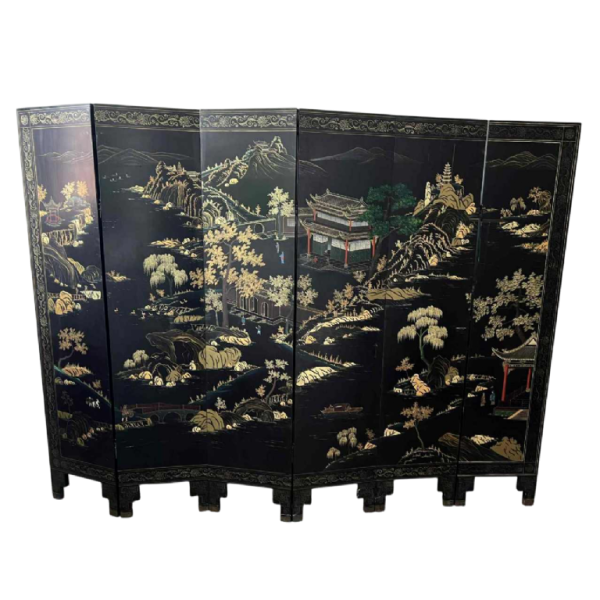 Six-panel Coromandel lacquer screen, China 20th century