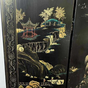 Zesbladige kamerscherm in Coromandel-lak, China 20e eeuw