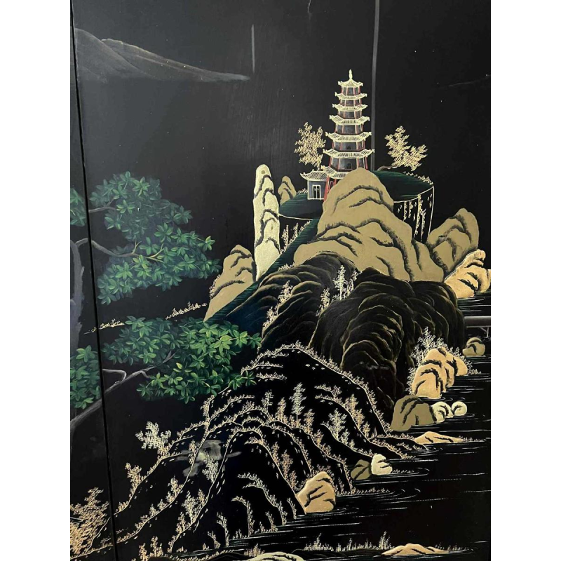 Six-panel Coromandel lacquer screen, China 20th century