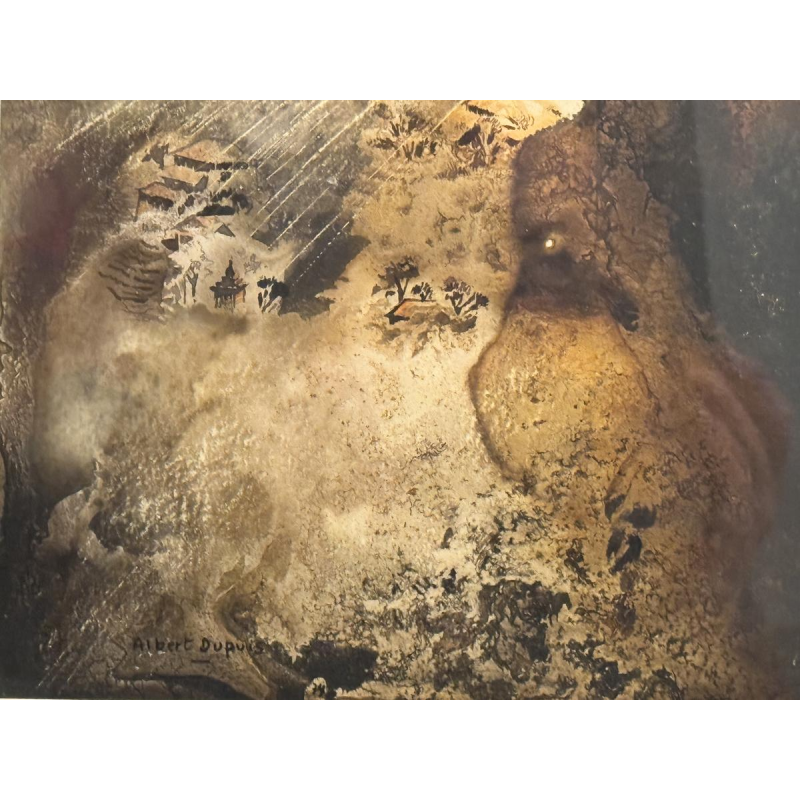 Albert DUPUIS “Abstracte compositie” gemengde technieken aquarel - gouache - inkt