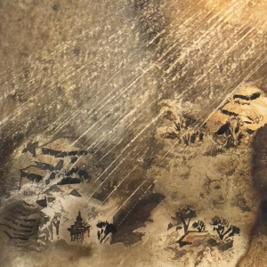 Albert DUPUIS “Abstract Composition” mixed media watercolor - gouache - ink