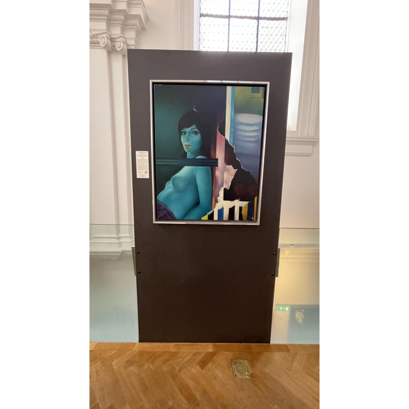 ERWIN MACKOWIAK "Deborah 75" hyperrealist Pop Art painting, oil on canvas, 1975