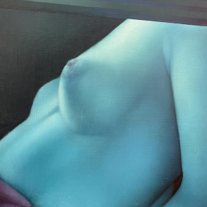 ERWIN MACKOWIAK "Deborah 75" hyperrealist Pop Art painting, oil on canvas, 1975