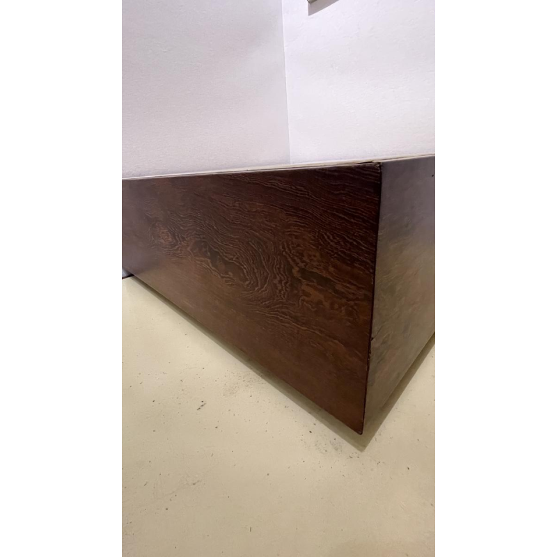 JEF VERBRAK, set of 2 coffee tables (paintings) in Wenge wood, modernist design, ca 1970