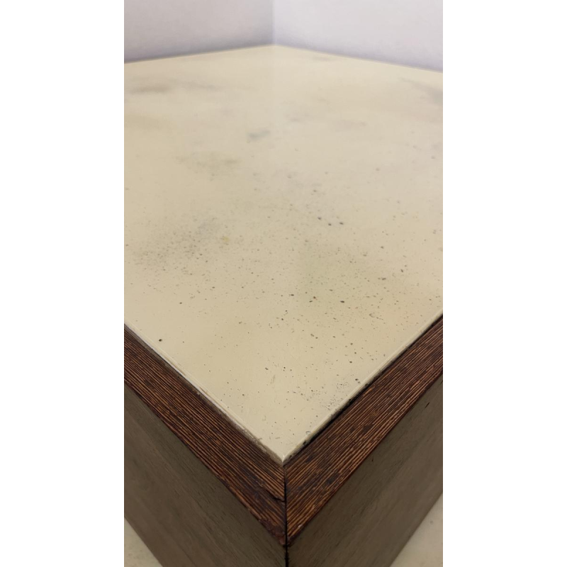 JEF VERBRAK, set of 2 coffee tables (paintings) in Wenge wood, modernist design, ca 1970