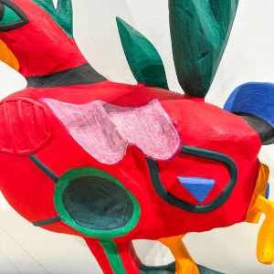 Guillaume Corneille, gipsen sculptuur van een vogel, Cobra-beweging, 1999