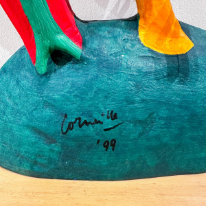 Guillaume Corneille, gipsen sculptuur van een vogel, Cobra-beweging, 1999