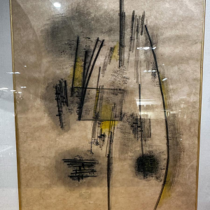 Kurt Lewy, encre sur papier, abstraction géométrique, 1959