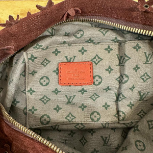 Louis Vuitton, suede bag, 2000s