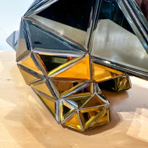 Olivier de Schrijver, sculpture 'Fairied Dog in Mirror and Chrome', 2000s