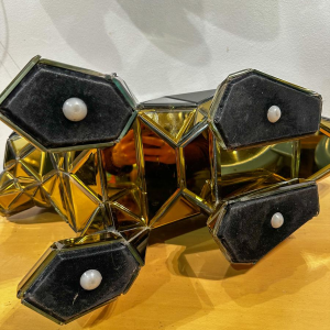 Olivier de Schrijver, sculpture 'Fairied Dog in Mirror and Chrome', 2000s