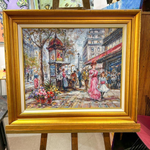 Wilma Lucas 'Boulevard Sébastopol in Paris' oil on canvas, 20th century