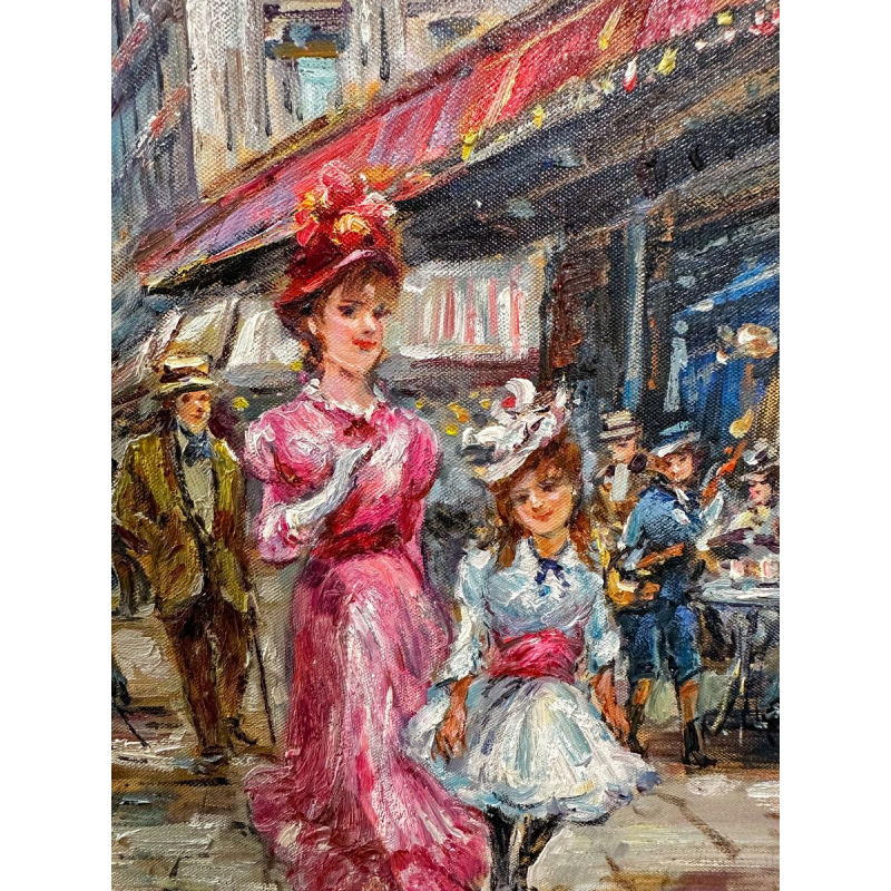 Wilma Lucas 'Boulevard Sébastopol in Paris' oil on canvas, 20th century