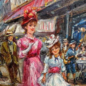 Wilma Lucas 'Boulevard Sébastopol in Paris' oil on canvas, 20th century