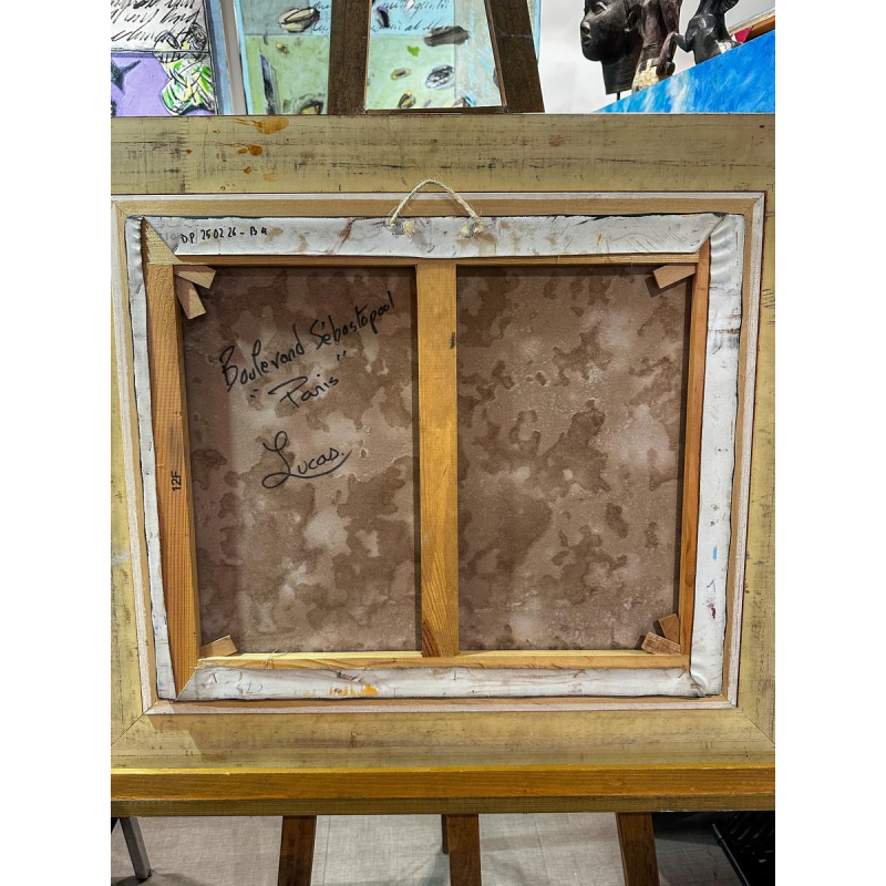 Wilma Lucas 'Boulevard Sébastopol in Paris' oil on canvas, 20th century