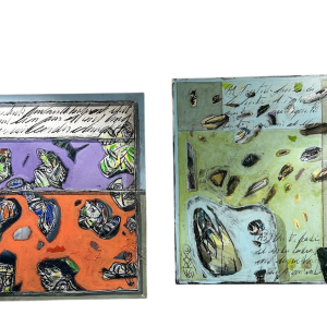 Eric Legrain, paire de tableaux, huile sur toile, 21e siècle