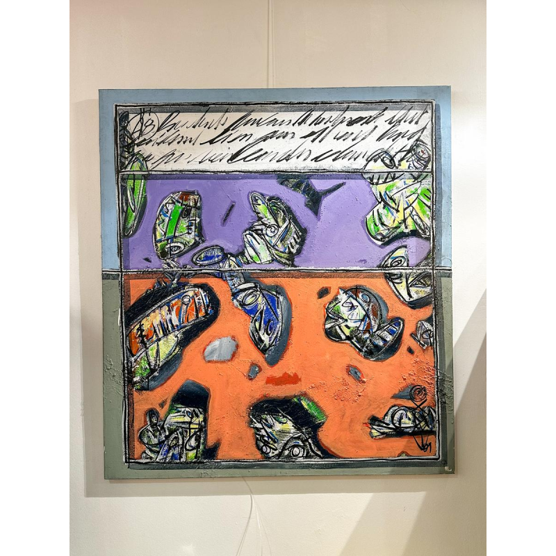 Eric Legrain, paire de tableaux, huile sur toile, 21e siècle