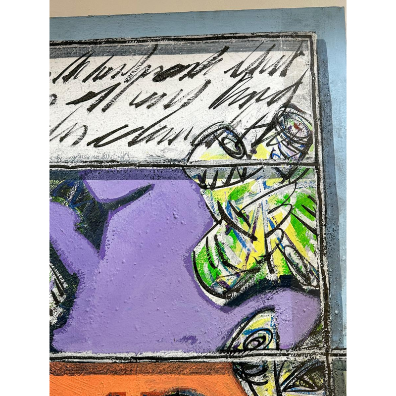 Eric Legrain, paire de tableaux, huile sur toile, 21e siècle