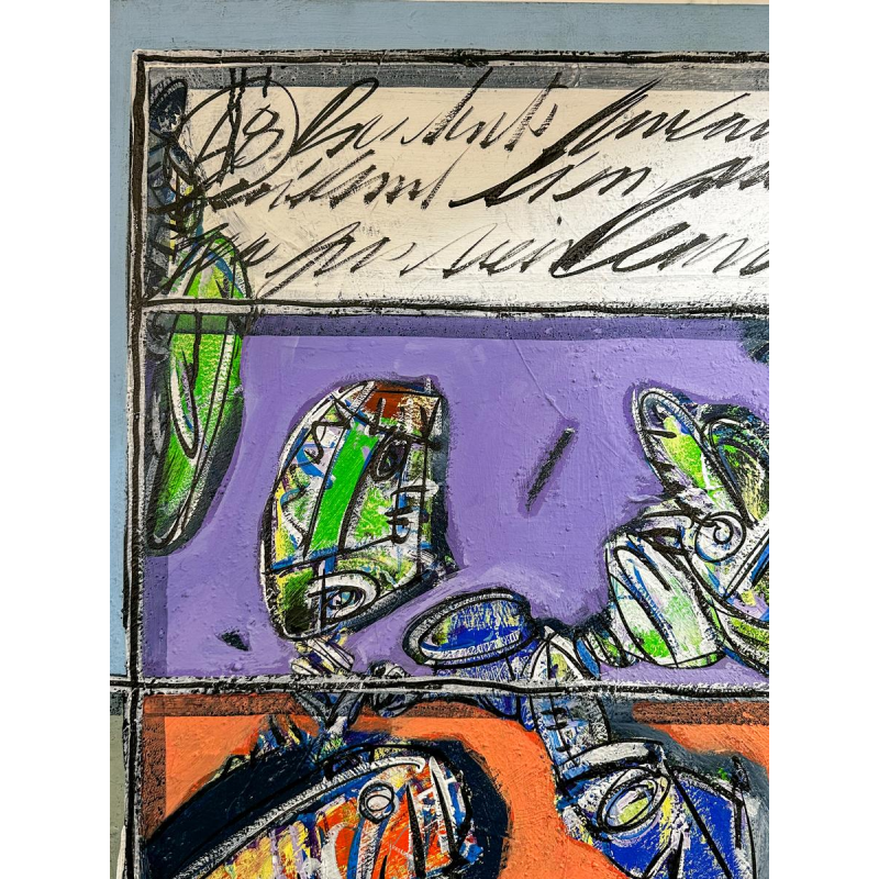 Eric Legrain, paire de tableaux, huile sur toile, 21e siècle