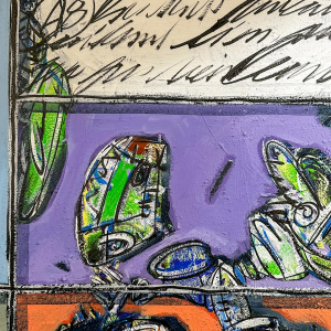 Eric Legrain, pair of paintings, oil on canvas, 21st century