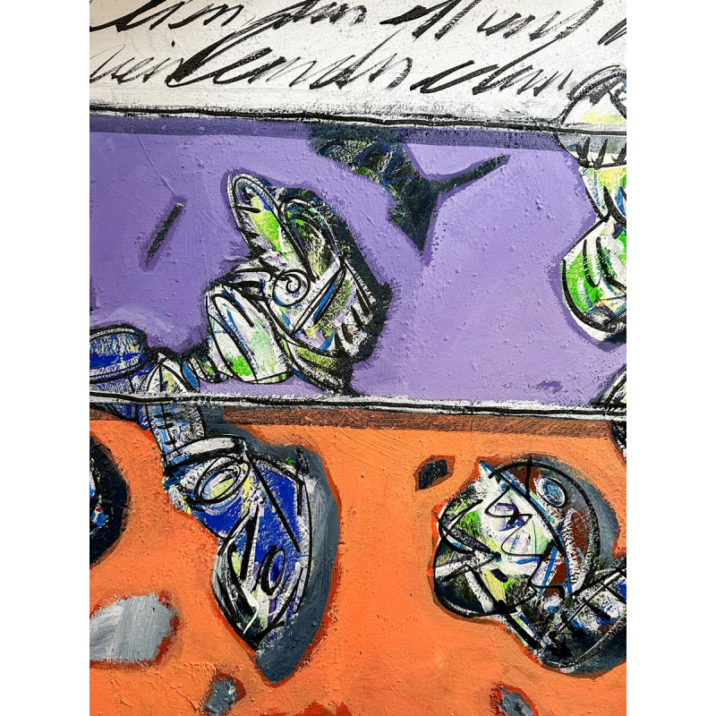 Eric Legrain, pair of paintings, oil on canvas, 21st century