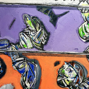 Eric Legrain, pair of paintings, oil on canvas, 21st century