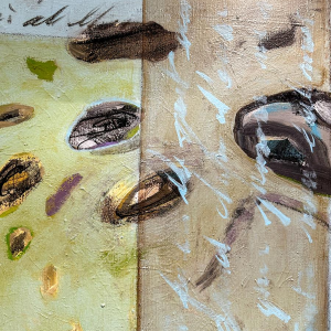 Eric Legrain, paire de tableaux, huile sur toile, 21e siècle