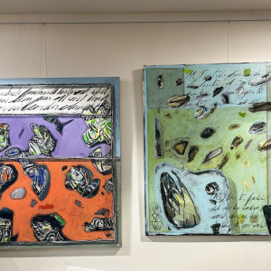 Eric Legrain, paire de tableaux, huile sur toile, 21e siècle