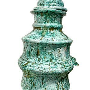 Emile-Bernard Donatien, large glazed terracotta pot, early 20th century