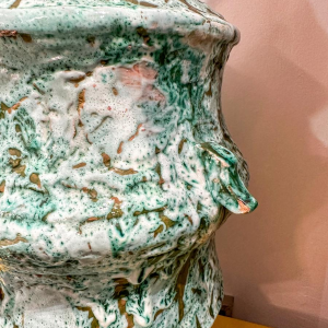 Emile-Bernard Donatien, large glazed terracotta pot, early 20th century