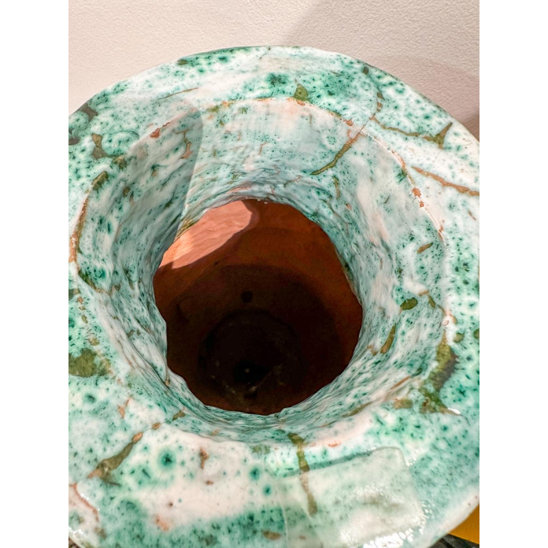 Emile-Bernard Donatien, large glazed terracotta pot, early 20th century