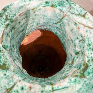 Emile-Bernard Donatien, large glazed terracotta pot, early 20th century