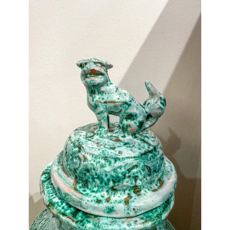 Emile-Bernard Donatien, grand pot en terre cuite émaillée, début du 20e siècle