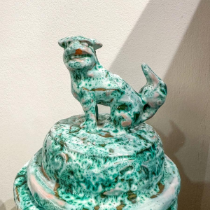 Emile-Bernard Donatien, large glazed terracotta pot, early 20th century