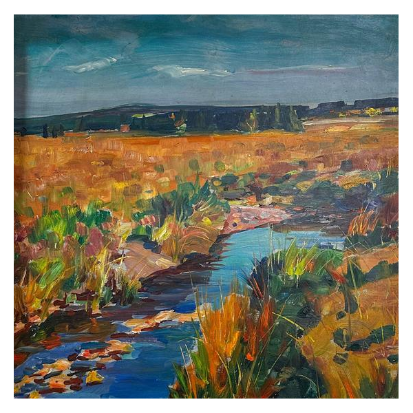 Lucien Hock, oil on canvas, the Sourbrodt Fen, 1959