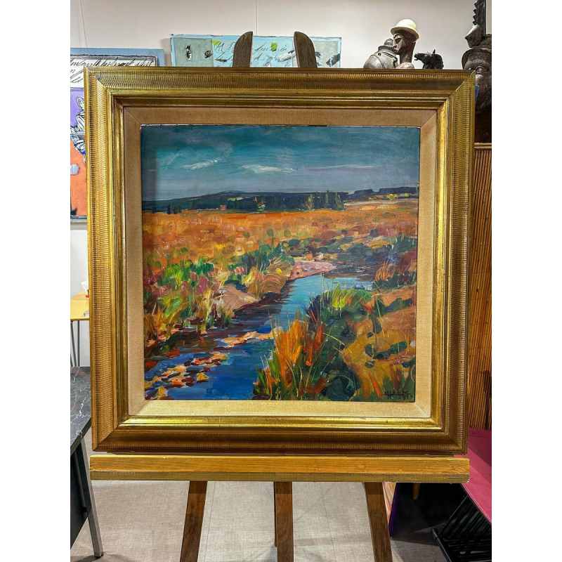 Lucien Hock, oil on canvas, the Sourbrodt Fen, 1959