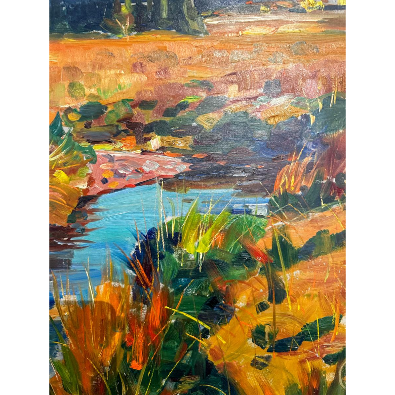 Lucien Hock, olieverf op doek, het Sourbrodt-veen, 1959