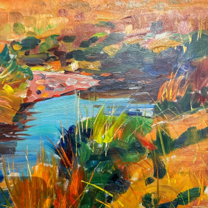 Lucien Hock, oil on canvas, the Sourbrodt Fen, 1959