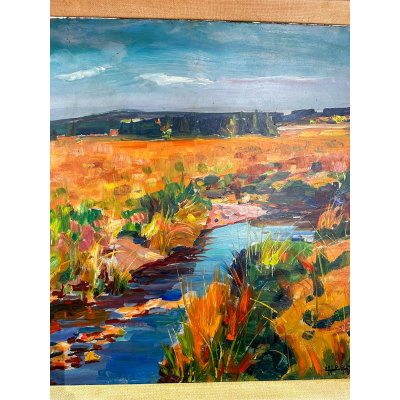 Lucien Hock, oil on canvas, the Sourbrodt Fen, 1959