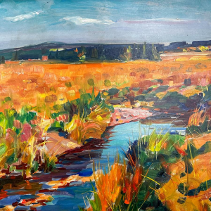 Lucien Hock, oil on canvas, the Sourbrodt Fen, 1959