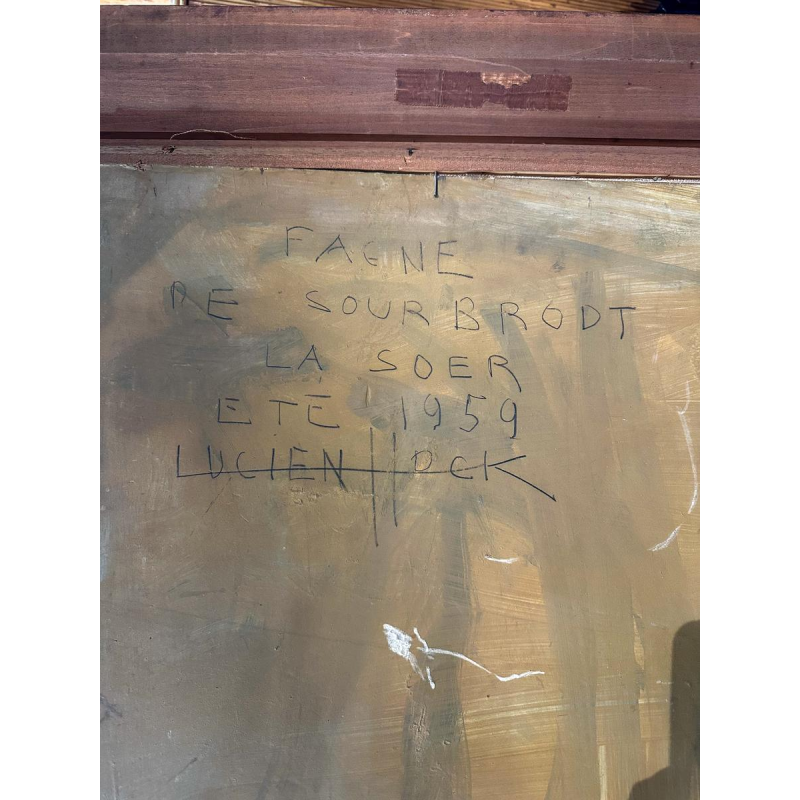 Lucien Hock, olieverf op doek, het Sourbrodt-veen, 1959