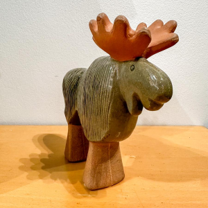 Lisa Larson voor Gustavsberg, miniatuur keramische rendiersculptuur, jaren 70