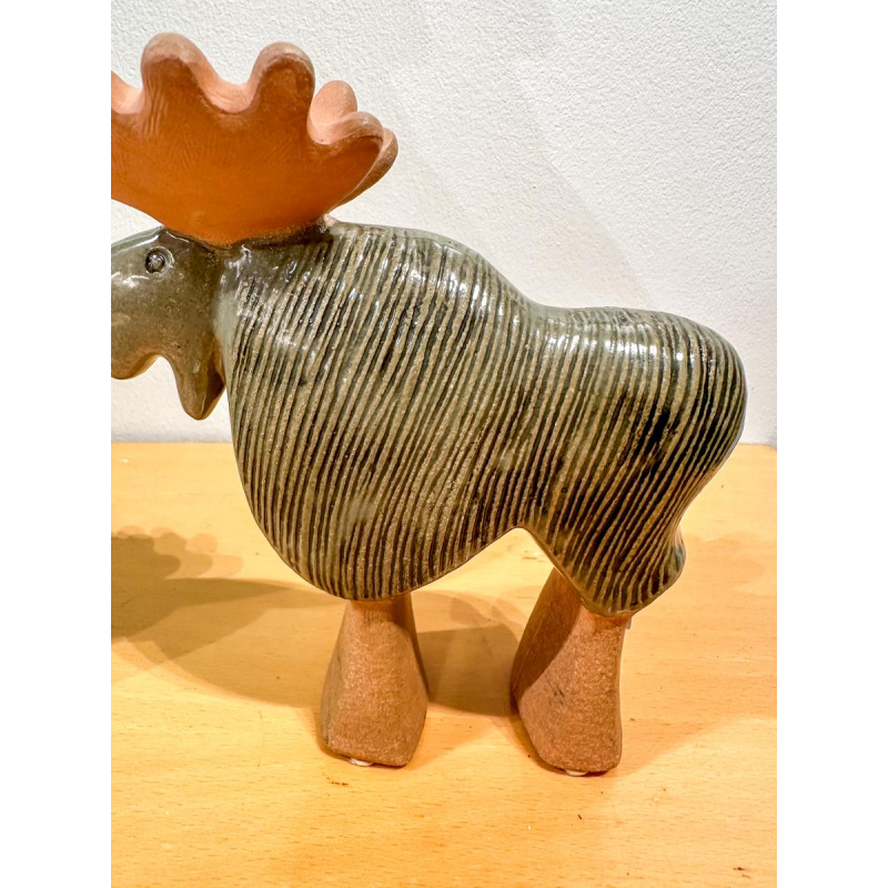 Lisa Larson for Gustavsberg, miniature ceramic reindeer sculpture, 1970s