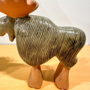 Lisa Larson for Gustavsberg, miniature ceramic reindeer sculpture, 1970s