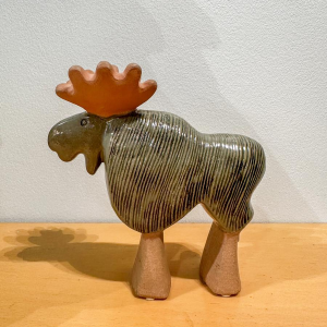 Lisa Larson voor Gustavsberg, miniatuur keramische rendiersculptuur, jaren 70