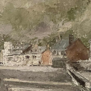 Alphonse CREPIN (1931-2010): « La péniche amarrée près du pont de Jambes »