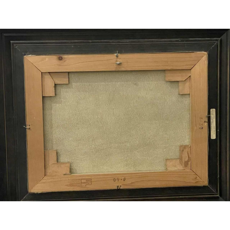 Alphonse CREPIN (1931-2010): De schuit aangemeerd bij de brug van Jambes.