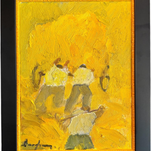 Milo Dardenne "De Kar" olieverfschilderij op canvas